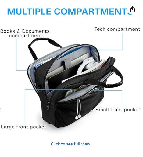 Laptop Bag, 15.6 Inch Briefcase Men, Lockable Computer Bag Work Bag, Water-Repellent Shoulder Messenger Bag Travel Office Business