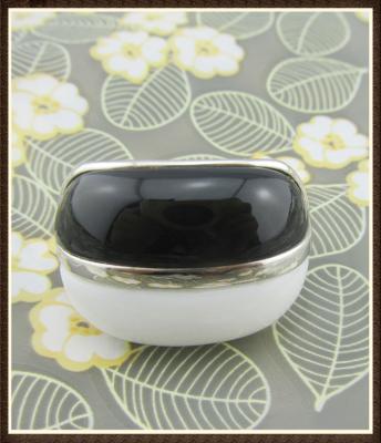Oval 925 Silver Gemstone Rings For Casual And Anniversary Celebrations Black Agate & White Agate Sterling Silver Rings