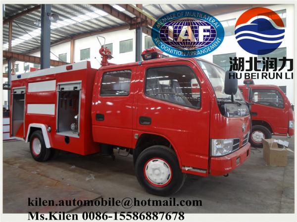 Double Cabin Fire Service Vehicle Euro 3 small fire truck Dongfeng 4x2