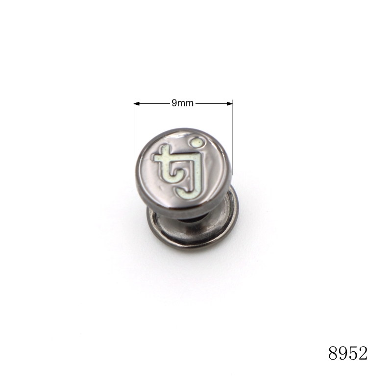 Bag Leather Metal Logo Rivet Quality Custom Logo Rivet Stud Doulbe Cap Rivet for Garment Hat 