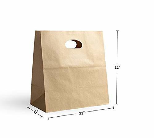 Custom Die Cut Paper Shopping Carrier Bag With Logo Printed White Brown Kraft Paper