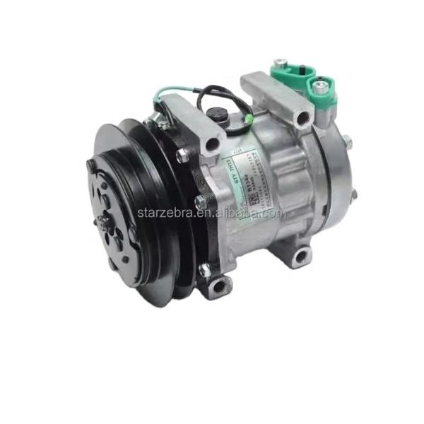 High Guarantee SK350-8 Excavator Air Compressor SD7H13 R134a AC Compressor Star zebra Guarantee for Machinery Repair Shops