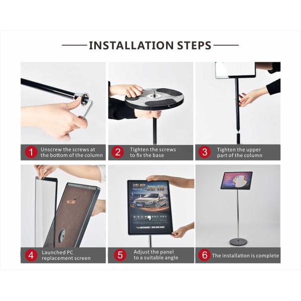 Shopping Mall Poster Board Stand 1290X290mm Advertising Display Equipment