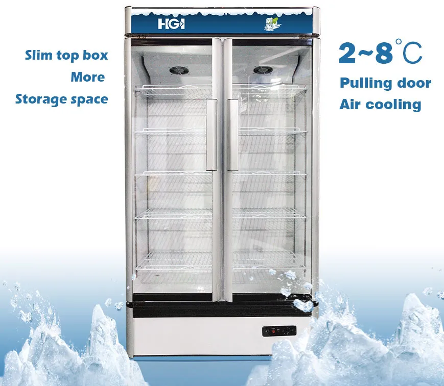 Vertical Display Rack Refrigerated Showcase Supermarket Beverage Cold Drink Chiller Cooler Lsc660K