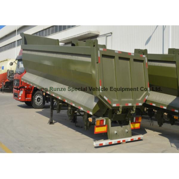 U shaped stone carrying Dump truck semi trailer Heavy Duty 2 Axles 22CBM -25 CBM