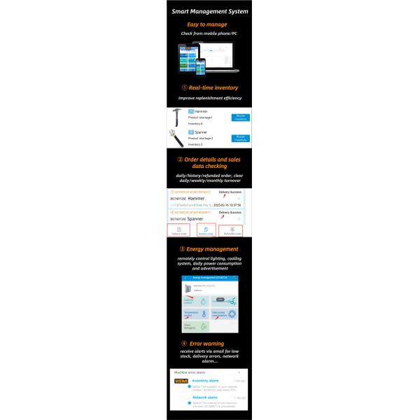 Vendeuse automatique de casiers intelligents pour les produits agricoles