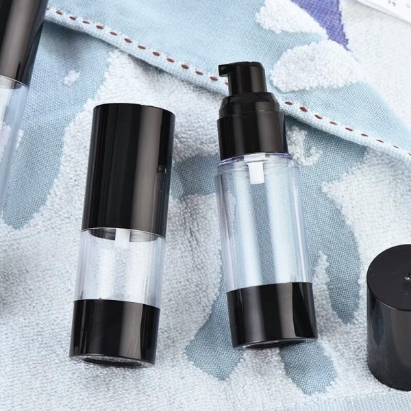 LinDeer Plastic PP Black Airless Pump Bottles Cosmetic