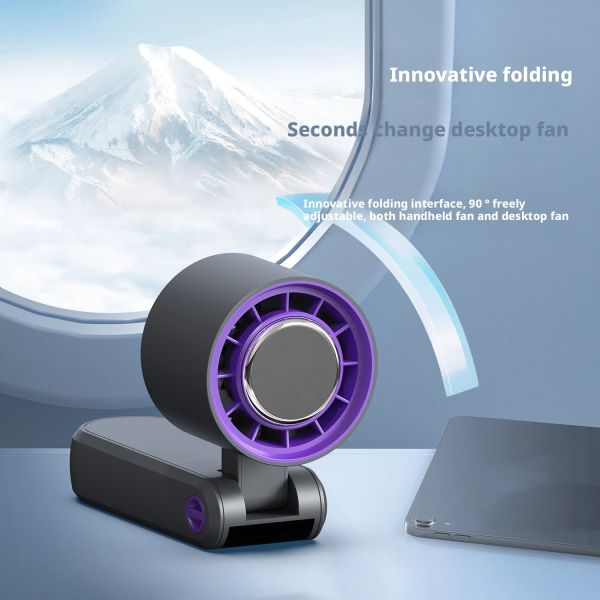 4000mAh Battery Mini Portable Fan With Brushless Motor  Household Spray Portable Folding Fan