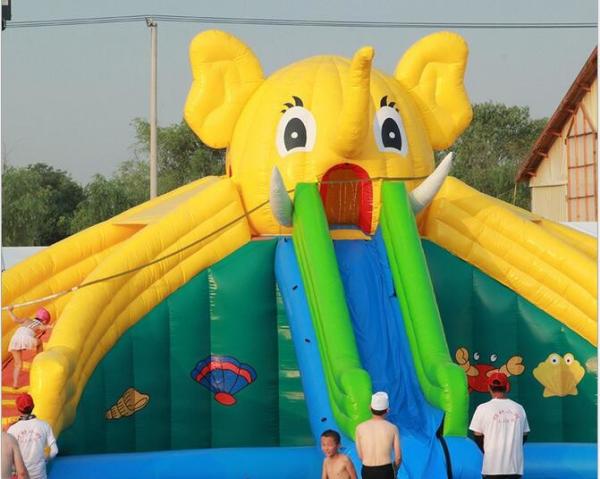 Elephant Inflatable Amusement Park  Bounce House Medium Size Commercial Grade