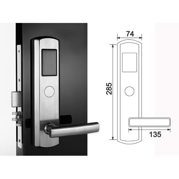 Безключевой электронный гостиничный дверной замок Серебряный 92,5 мм центральное расстояние корпус замка