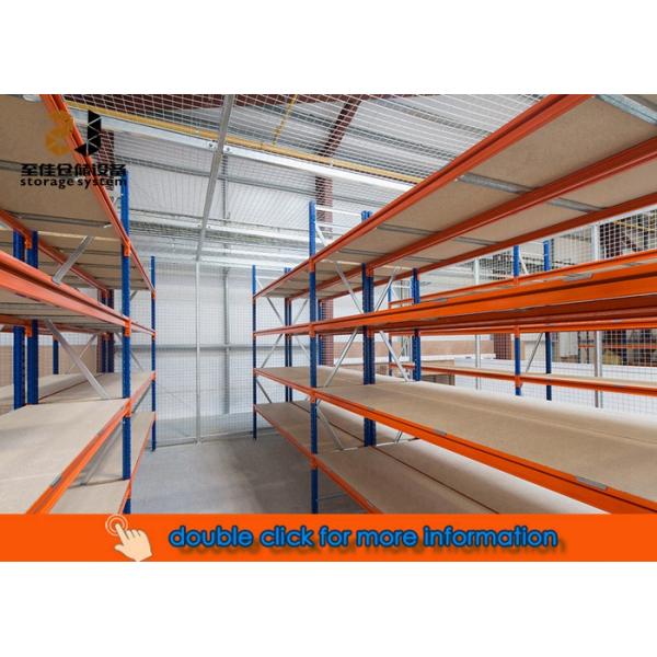 Многоуровневые промышленные стальные стеллажи для хранения ODM / OEM подставные стойки для подложки подкрепленные мезаннином