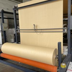 Almond 12x12 14*14 Weave PP Woven Bag Roll with lamination PP Woven Sack Roll