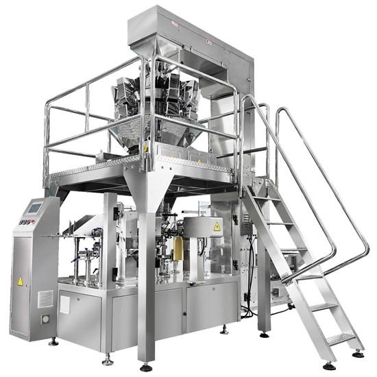 Rotary Pouch Packing Machine with 8-12 Stations and Vacuum Option