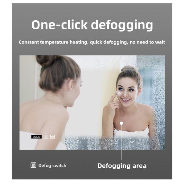 Modern Double Bathroom Parent-Child Mirror Set Large Small Circular Mirrors Touch Switch Irregular Creative Decorative Hanging
