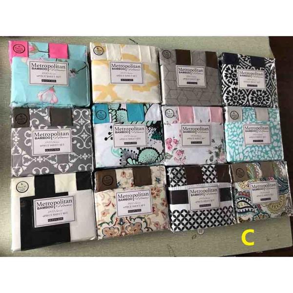 6pcs 1800 Fabric Density 1.5-2 Kg Microfiber Polyester Bedding Sheet Set
