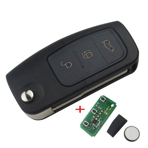3 Buttons 433 mhz ID60/4D60 Chip Folding Flip Fob Remote Car Key For Ford Focus Mondeo Fiesta