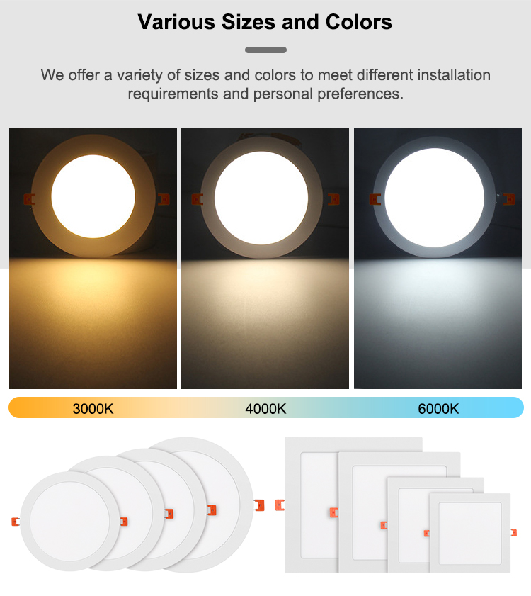 Dimmable Aluminum Housing LED Panel Light with 50000 Hours Lifespan for Modern Lighting Solutions