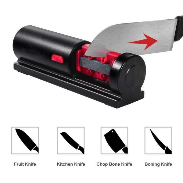 4-in-1 Ceramic Diamond Manual Household Tool Steel Knife Sharpener for Carbon Steel
