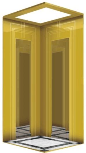 4 Persons 320KG Personal Home Elevators / Glass Type Luxury Villa Lift  0.4m/s