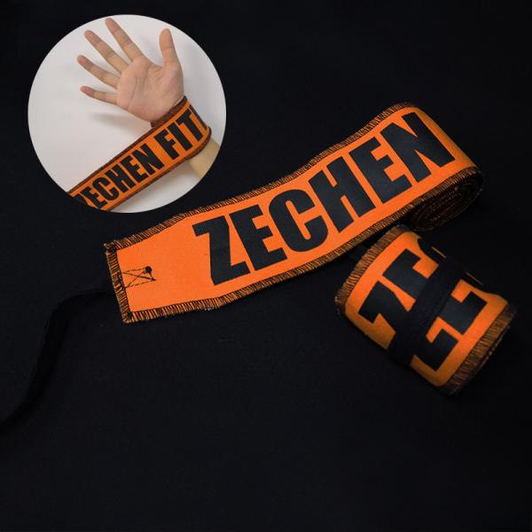 Crossfit Wrist Wraps Fitness 7.3cm Orange Cotton Cloth Powerlifting