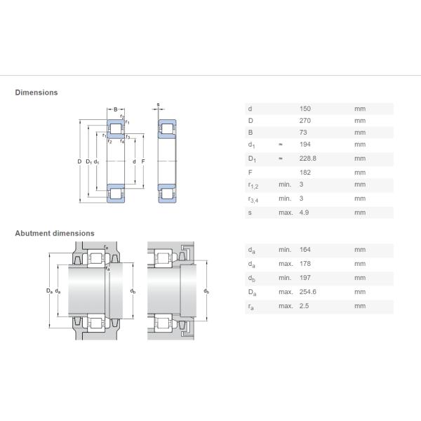 NJ2230 ECM 150x270x73 MM Cylinder Roller Bearing High Precision For Rail Vehicle