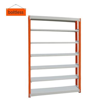 Industrial Warehouse Storage 7 Tier Boltless Metallic Shelf Weight Capacity 50-350kg