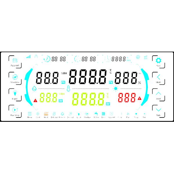 Customized PIN Connector Intelligent Drying Oven IN 7 Segment LCM LCD Display