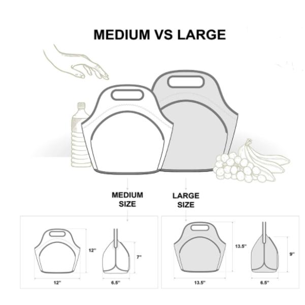 Suplemento lavable reutilizable de Tote Neoprene Lunch Bag Insulated de las mujeres de los niños densamente
