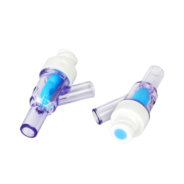 Y Type Needle Free Connector with Luer Lock Made from Medical Class Material Featuring EOS Disinfecting and 3 Year Shelf Life