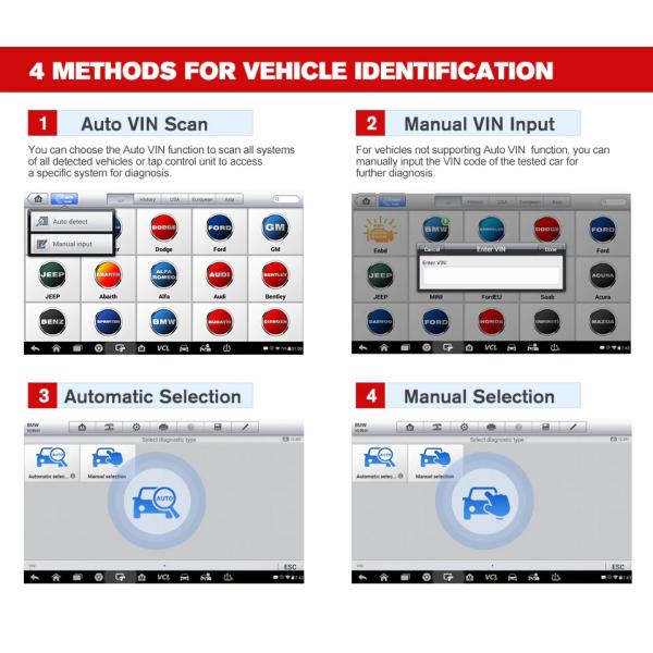 Original Autel MaxiCOM MK808 All System Diagnostic Tablet With 25 Special Functions Multi-Language