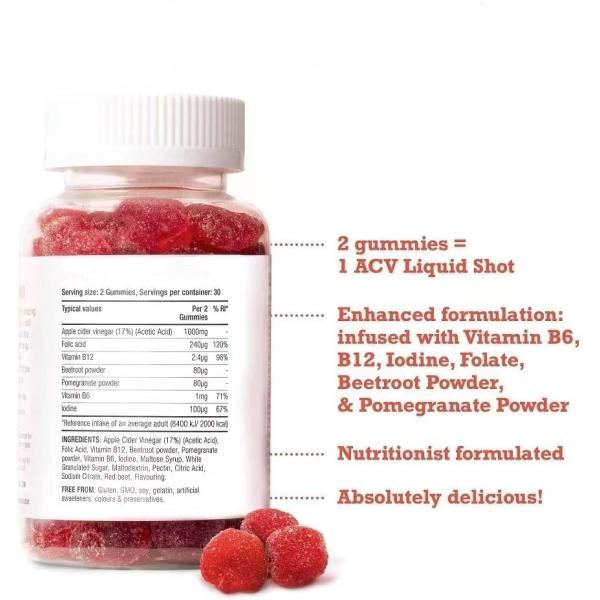 Wholesale factory price slimming apple cider vinegar gummies for weight loss keto bear gummies