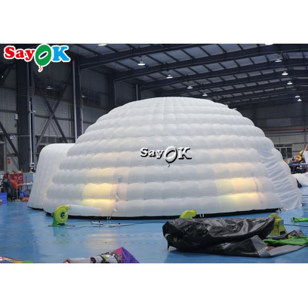 Шатер СИД раздувного шатра иглу чистый белый раздувной освещая круглый купол для событий партии диско
