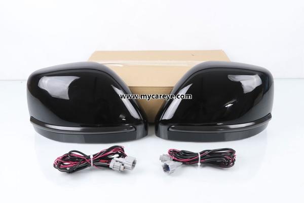 Nissan Patrol Flowing LED Side RearView Mirror Black Cover Replacement Turn Signal Lights