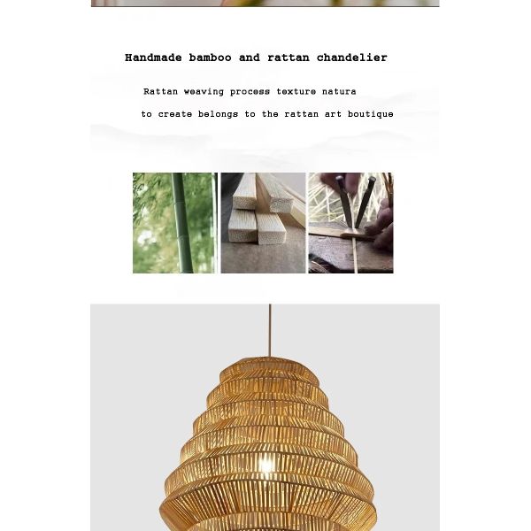 Kitchen LED Hanging Lamp bar Designer lamp Creative birdcage light Bamboo Weaving pendant lamp(WH-WP-125)