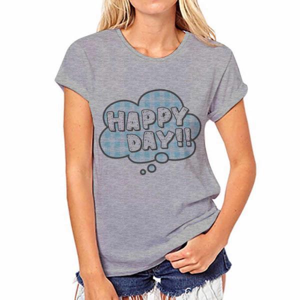 Plain Blank Short Sleeve Round Neck T Shirt Machine Wash for Women