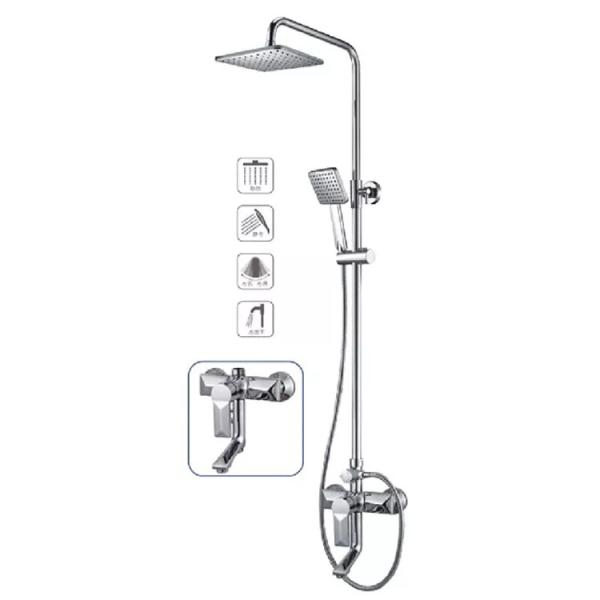 3 Way Black Gold Adjustable Hand Held Shower Heads Rain Head Shower Set