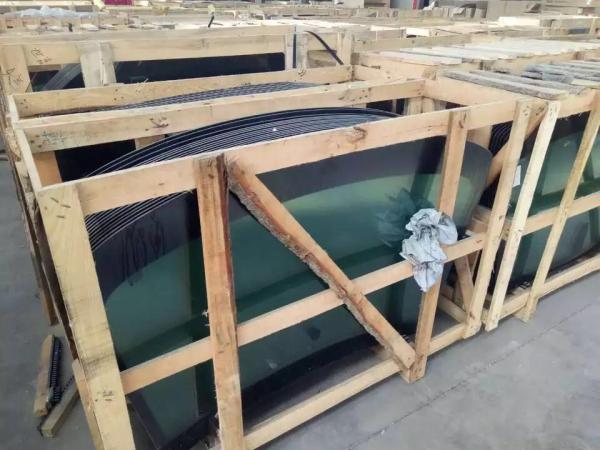 Custom Tempered Rear Windshield Glass , Clear / Green Auto Glass Windshield