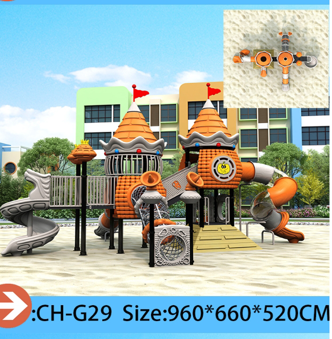Pumpkin  Robot Theme Large Outdoor Playground Slide  Custom Plastic Combination Slides Climbing Tunnels Adventure Tubes for Parks Kindergartens  Resorts