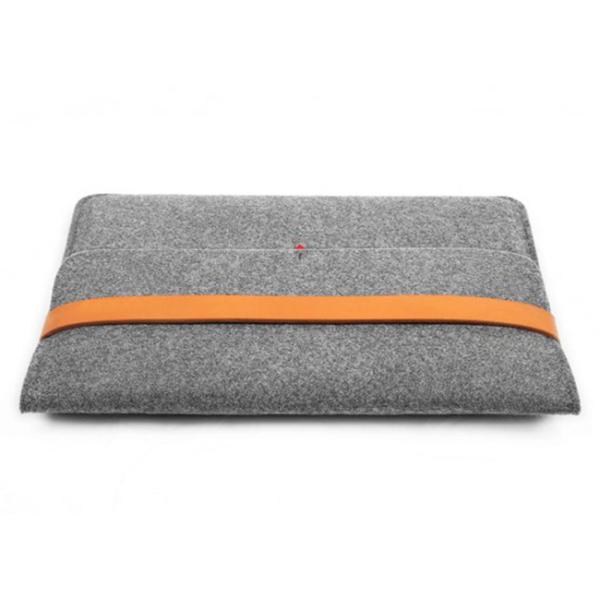 Light Grey Eco Friendly Wool Dustproof Felt Laptop Bag