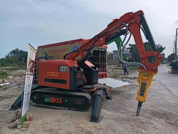 Refractory Brick Removal Steel Slag Cleaning Demolition Robot