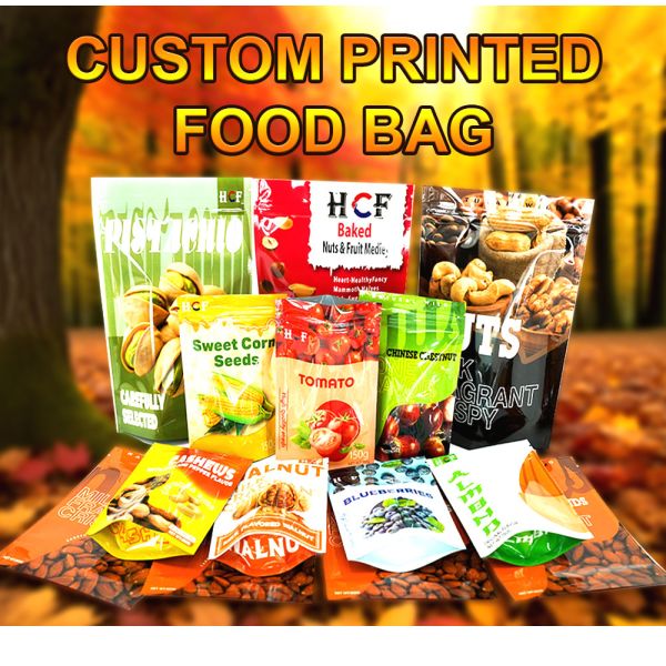 Food Industrial Customized Coffee Bean Flat Resealable Packaging Bag Customized Logo Printing Clear Window Powder Packaging