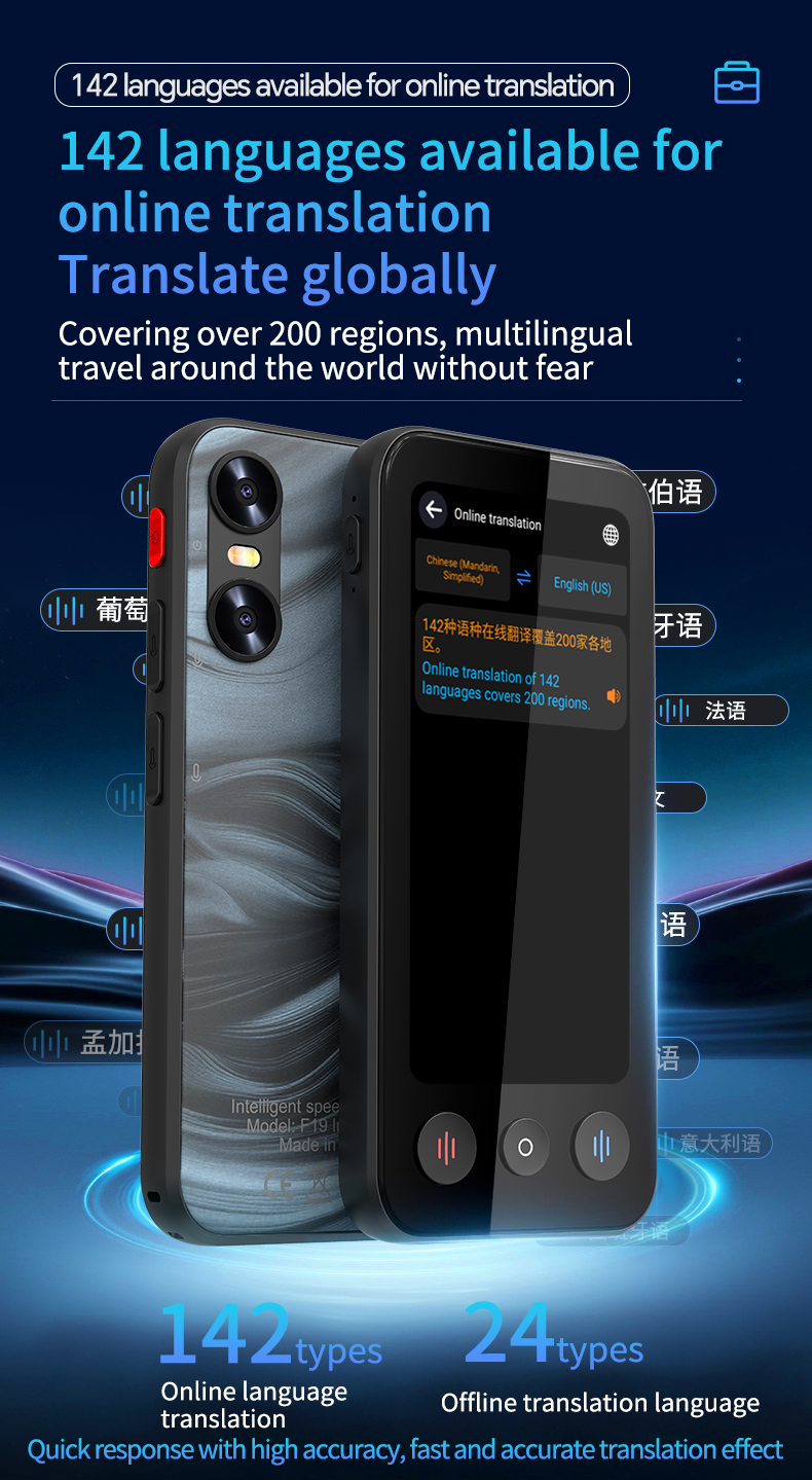 Real Time Voice Calling Translator 142 Languages Two Way Translation Device