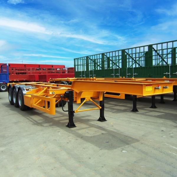 3軸40FT ISOストレートスケルトントラック トレーラー 重荷コンテナ輸送用
