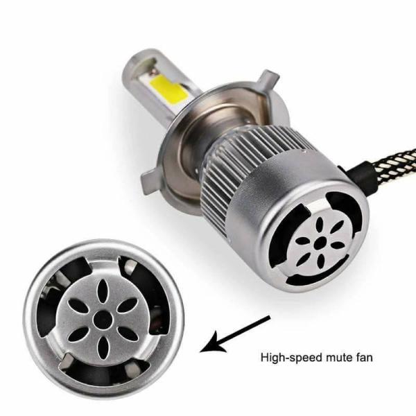C6 H1 12v / 24v 6500k Car LED Headlights With Aluminum Area Integrated Heatsink