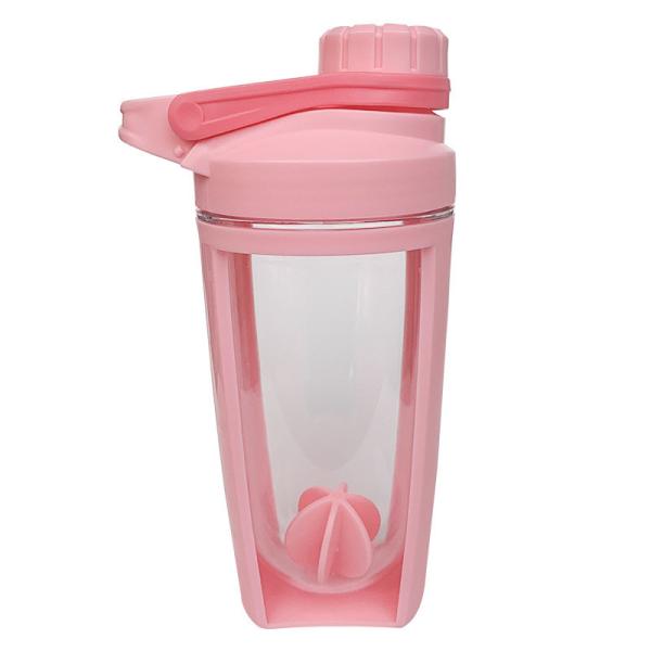 Plastic Protein Powder Shaker Bottle Mixer 600ml For Fitness Travel