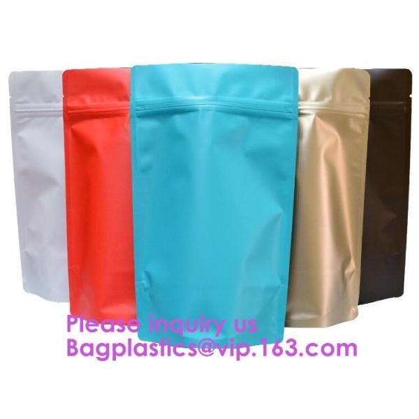 Matt Metalized Flat Bottom Pouch Coffee Beans Bag,Metal Hole PVC Travel Document Zip Pouch Packing Bags, Bagease, Bagpla
