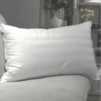 Machine Washable All Cotton Pillows Polyester Down Filling Satin Stripe Pillow