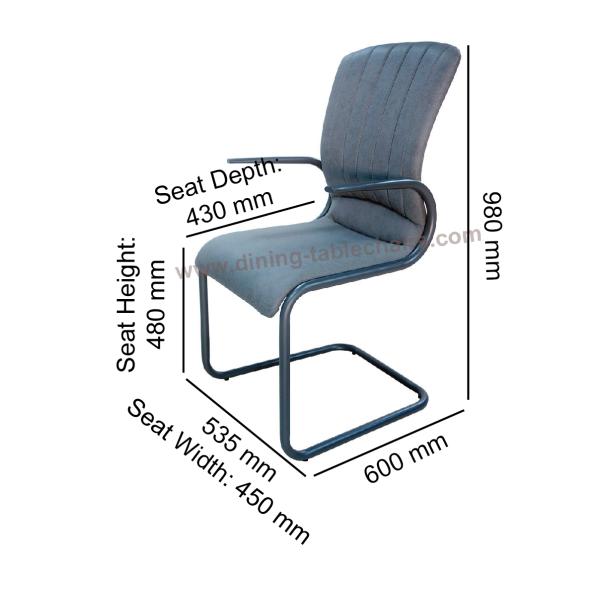 Hotel Use Upholstered Restaurant Dining Chairs U Suspending Legs Skin Friendly