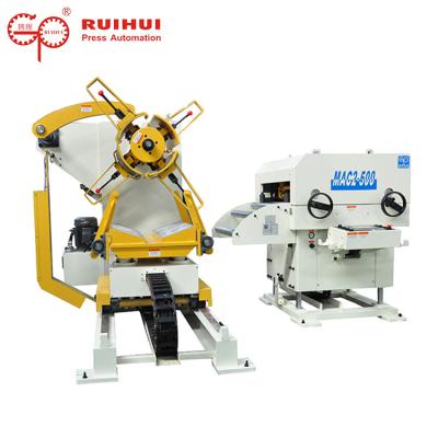 3 em 1 máquina pneumática de Uncoiler do Straightener do alimentador da bobina da imprensa do Nc