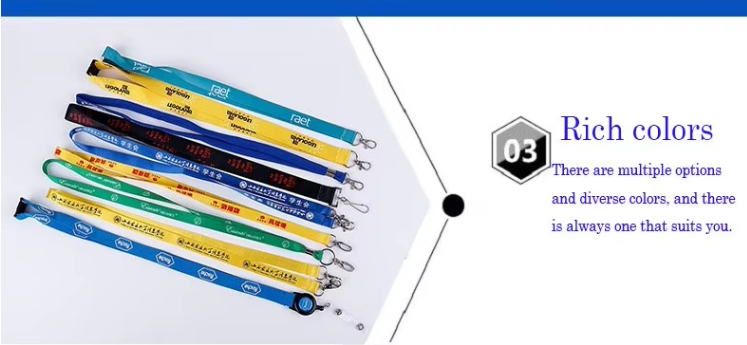 Custom Logo ID Card Holder Lanyards Personalized Polyester Neck Strap Lanyards With Hook